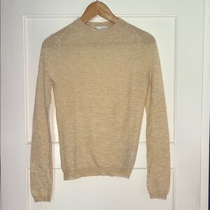 Zara Beige Crew Neck Sweater